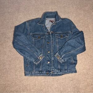 Vintage First Choice Denim Jacket Harley Davidson Glendale Graphic Size M